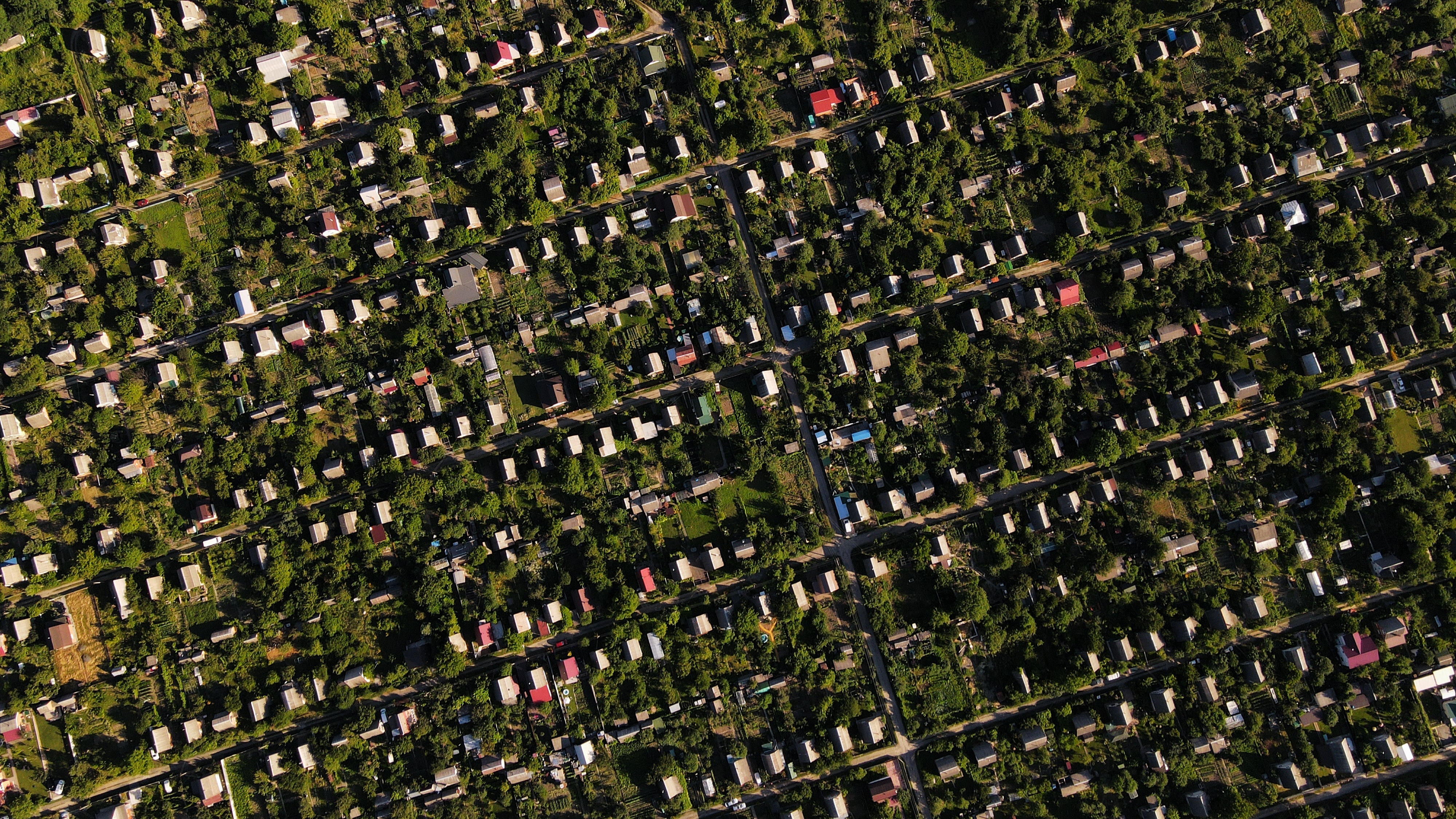 a large neighborhood, seen from above
